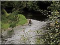 Fly fishing in the River Torridge