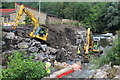 Bridge construction work, River Ebbw, Aberbeeg