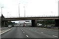 The M6 runs under the A57