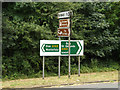 TL9673 : Roadsigns on the A143 Bury Road by Geographer