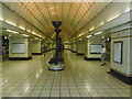 The lower concourse of Gants Hill Underground station