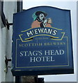 Sign for the Stags Head Hotel, Golspie