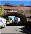 West side of the railway bridge near Lympstone Village railway station