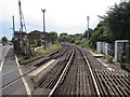 West Coastway Line towards St Denys station, Southampton