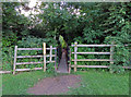 Footbridge across Bushby Brook from south