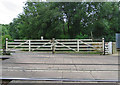 West gates at Glebe Road level crossing