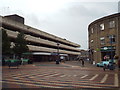 Pedestrian plaza outside Huddersfield Bus Station