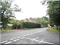 Pirbright Road at the junction of Hunts Hill Road