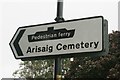 Sign to the ferry and cemetery, Arisaig