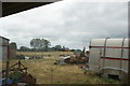 View of old farmyard machinery from the Romney, Hythe & Dymchurch Railway