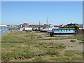 Waterside south of the River Adur at Shoreham looking east