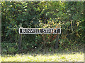 TM1393 : Bunwell Street sign by Geographer