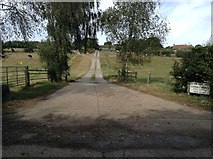 TR3349 : Sutton Court Farm drive by Hugh Craddock