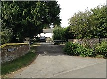 TR3349 : Sutton Court Farmhouse drive by Hugh Craddock