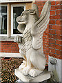 SP8633 : Stone Griffin Guarding Bletchley Park Mansion by David Dixon