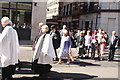 View of a Great Fire of London Parade rounding the corner from Cock Lane into Giltspur Street #36