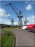 NS3075 : Cranes at Inchgreen dry dock by Thomas Nugent