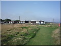 Cliff top path and chalets, Primrose Valley