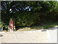 Post box with guardians at Erringham Farm