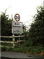 RAF Honington Village Name sign on Green Lane