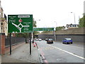 Slip road on the A2 in Bermondsey