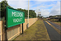 SX5692 : Meldon Viaduct Station by Des Blenkinsopp