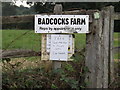 Badcocks Farm sign