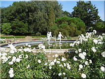 TR3068 : Ornamental pond in the gardens of Quex Park by Marathon