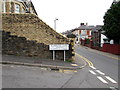 Stone and brick wall on a Pontnewydd corner, Cwmbran