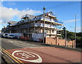 Melin Homes construction site on a Llantarnam corner, Cwmbran