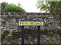 TL9368 : Fen Road sign by Geographer