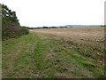 Footpath along field edge looking eastwards