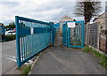 Walkway to the Arriva Buses Wales Wrexham Garage, New Broughton