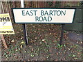 East Barton Road sign