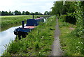 Narrowboat moored along the Chesterfield Canal