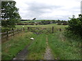 Gated farm track off the A65