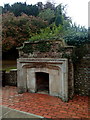 Fireplace in ruins of Bexhill Manor