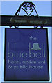 Sign for the Blue Bell Inn, Burton Agnes 