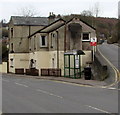 Bus stop and shelter on a Lydbrook corner