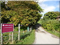 Bridleway goes eastwards at Saddlescombe Farm