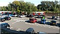 Supermarket car park beside the railway