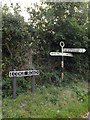 TM1787 : Lodge Name sign & Roadsign by Geographer