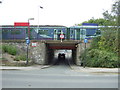 Low railway bridge near Clitheroe Railway Station