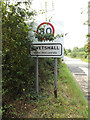 TM1785 : Tivetshall Village Name sign on Rectory Road by Geographer