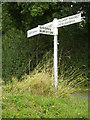 TM1585 : Signpost on Glebe Road by Geographer