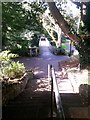 Boscombe Chine Gardens: the foot of footpath F01