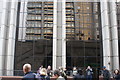 View of Riverside House reflected in the Financial Times building from the path by Southwark Bridge Road #2