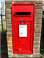 TM0595 : Station Road George VI Postbox by Geographer