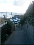 SZ1191 : Boscombe: steps to the pier on footpath F10 by Chris Downer