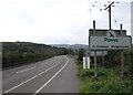 SH7401 : Powys boundary sign north of Machynlleth by Jaggery